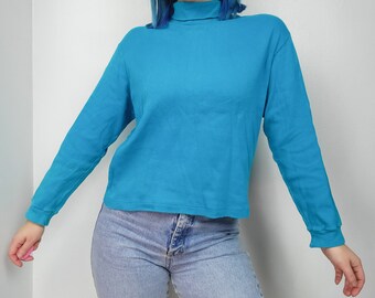 aqua turtleneck