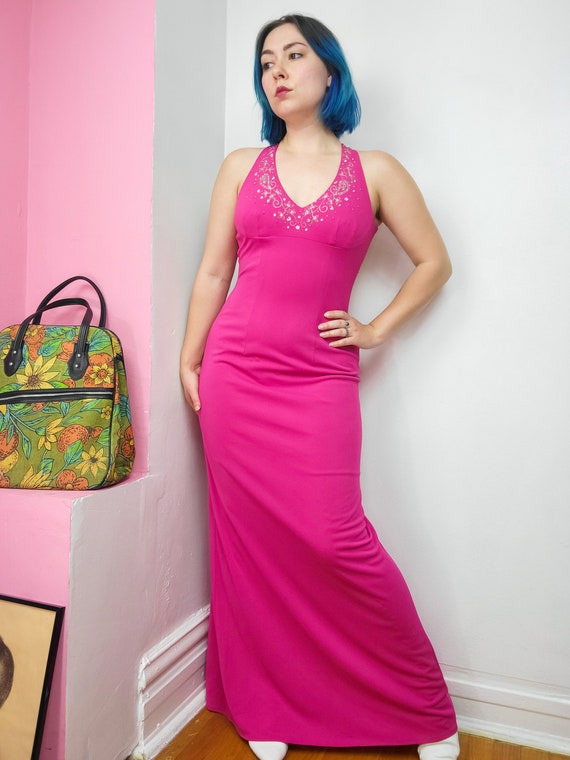 hot pink dress maternity Pretty Perfect Blush Pink Maternity Ruched Mesh Bardot Maxi Dress – Club L  London main image 0