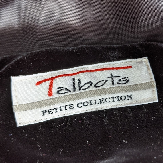 Vintage 1980s Deadstock Talbots Sexy Black Velvet… - image 10