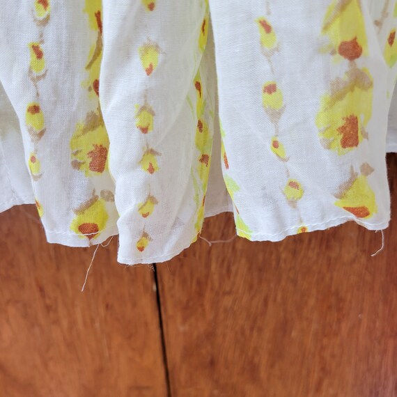 Vintage 70s Alex Colman Yellow Floral Print Two P… - image 10