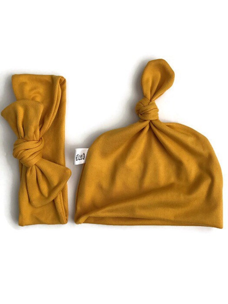 Mustard Swaddle Set / Gender Neutral Baby Blanket / Baby Etsy