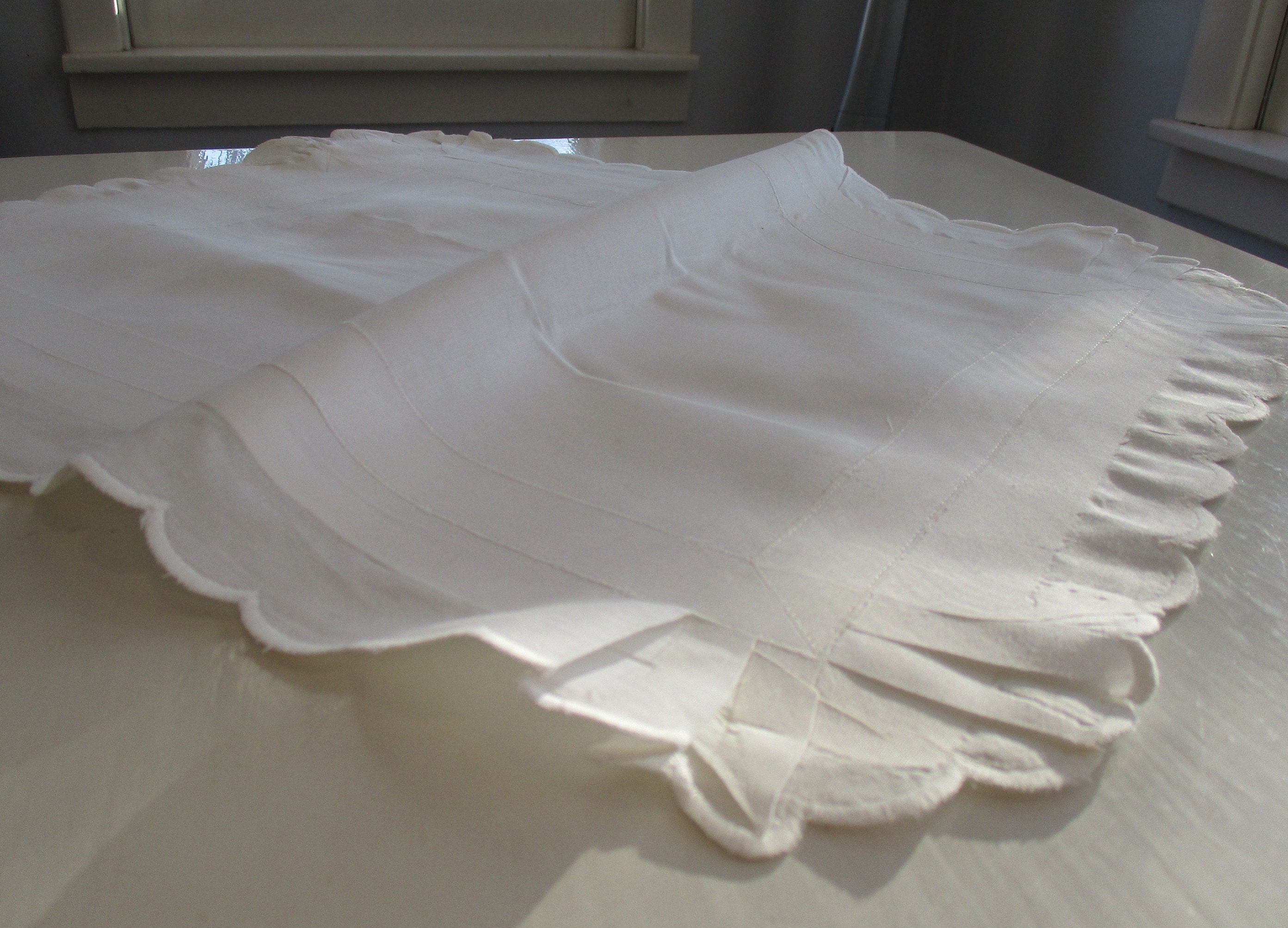 Scallopedged Cotton Pillow Cover Etsy