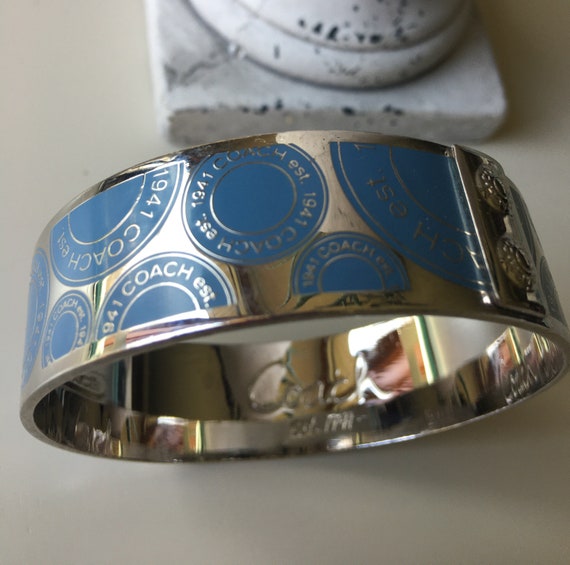 Vintage coach bangle blue bracelet!