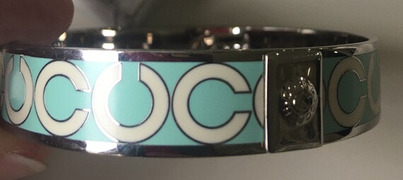 Vintage teal green Coach bangle
