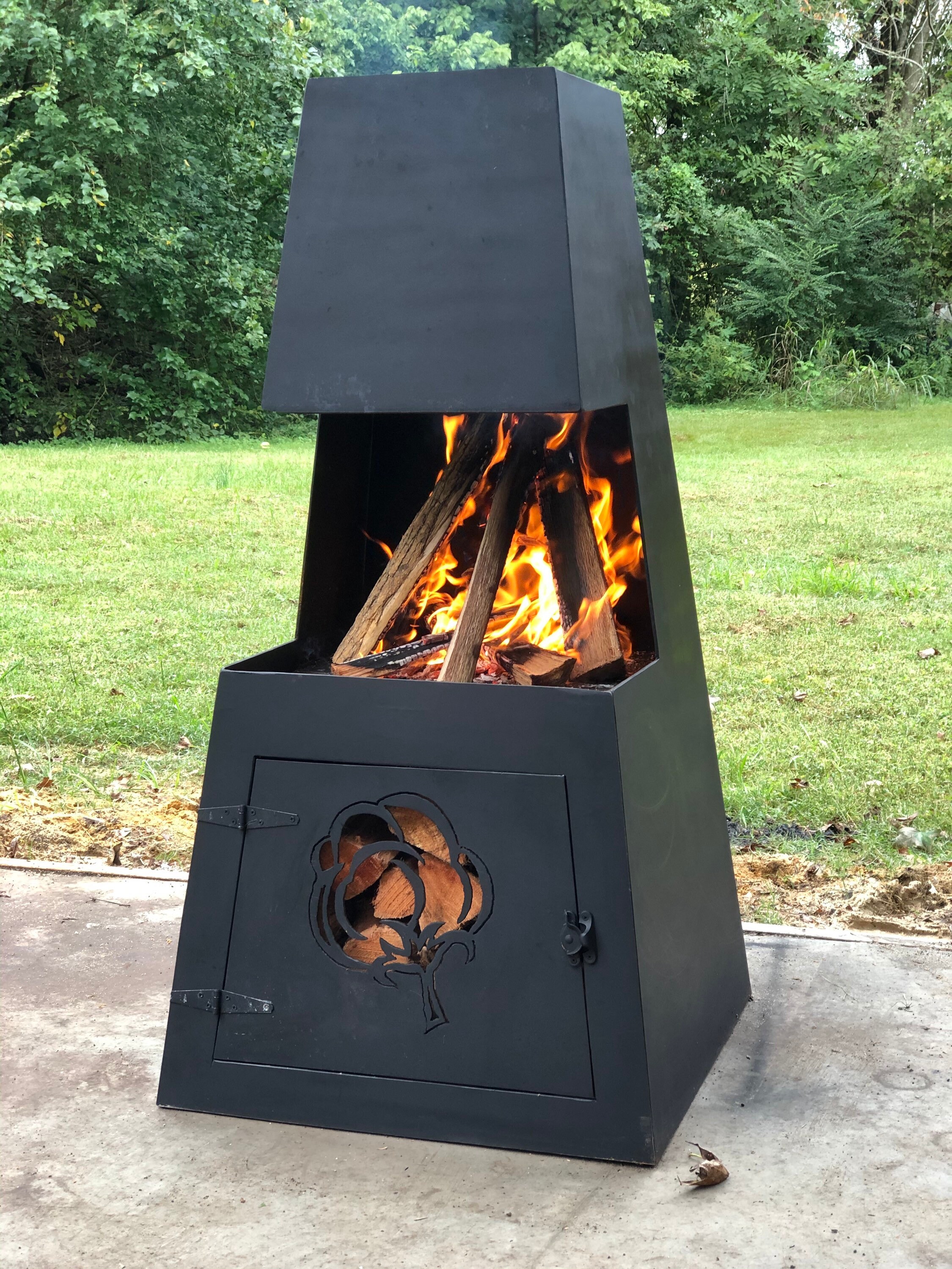Chimenea al aire libre de fogata personalizada | Etsy