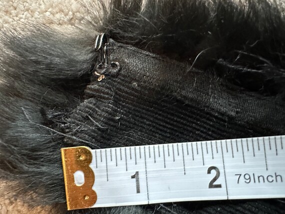 Black Fox Fur Collar With Hook & Eye Closure - image 5
