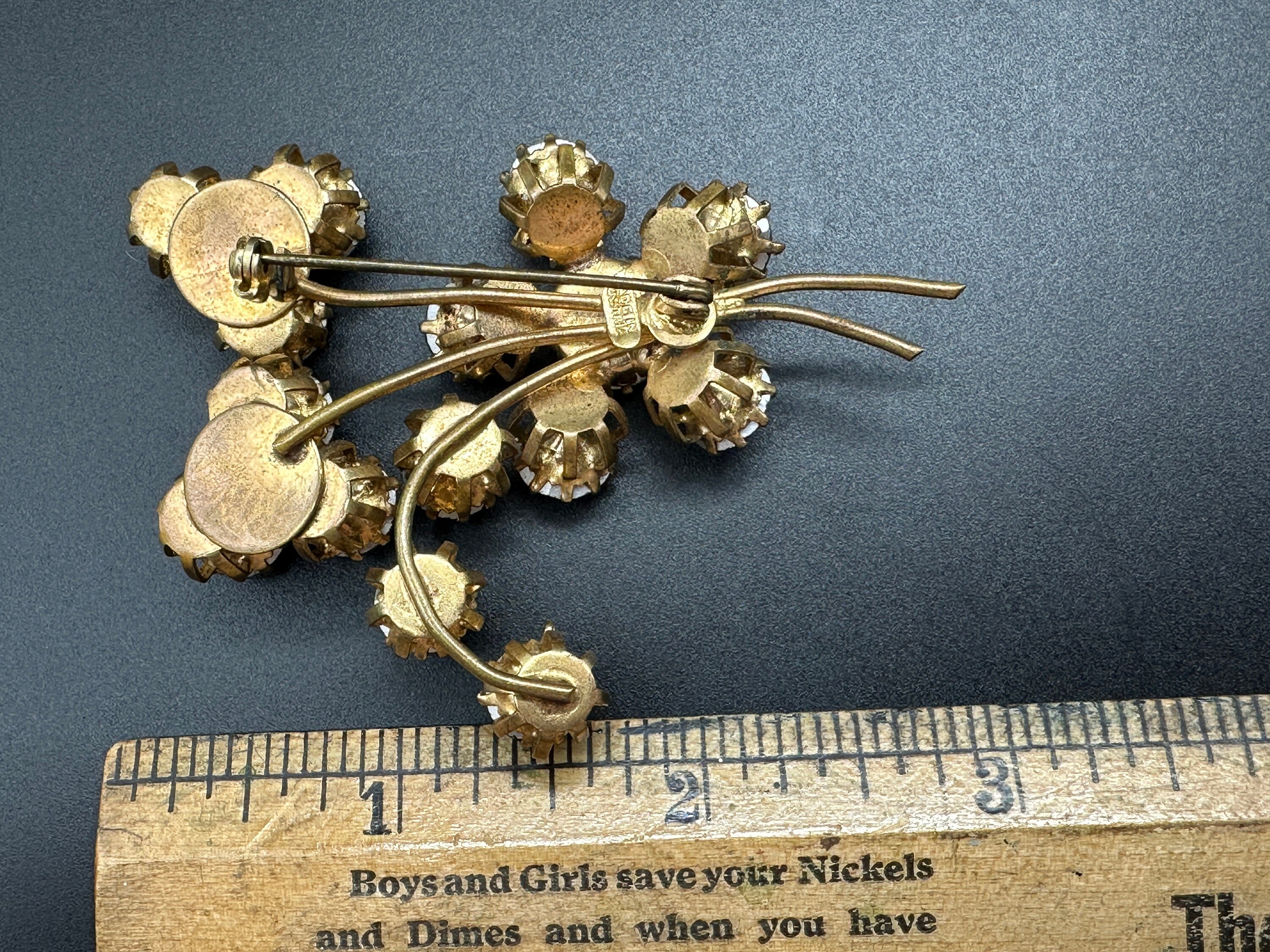 Vintage Made in Austria Rhinestone Pin Brooch - Etsy