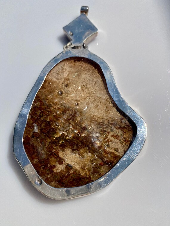 Abalone Shell Lapis Lazuli Sterling Silver Pendan… - image 6