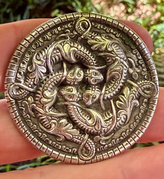 Antique Silver 830 Henrik Moller Norway Kalad Fish Brooch