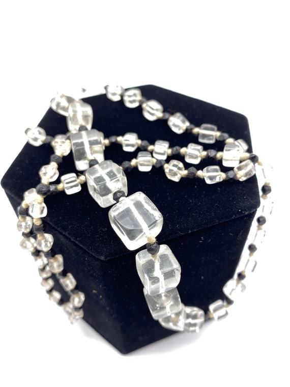 Antique Art Deco Flapper Glass Bead Necklace