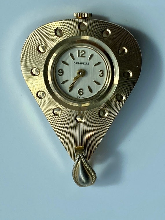 Vintage Caravelle Swiss Watch Pendant - Runs Great! - Gem