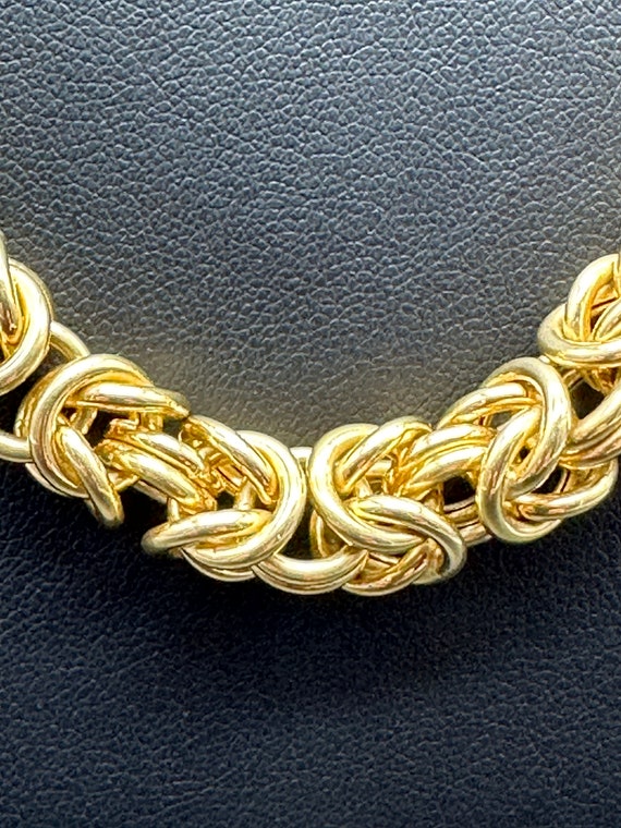 Retro 18k Gold Byzantine Necklace - Bold 19” Leng… - image 4