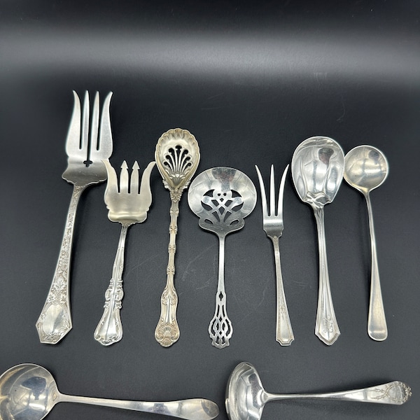Antique Sterling Silver Serving Pieces Etsy