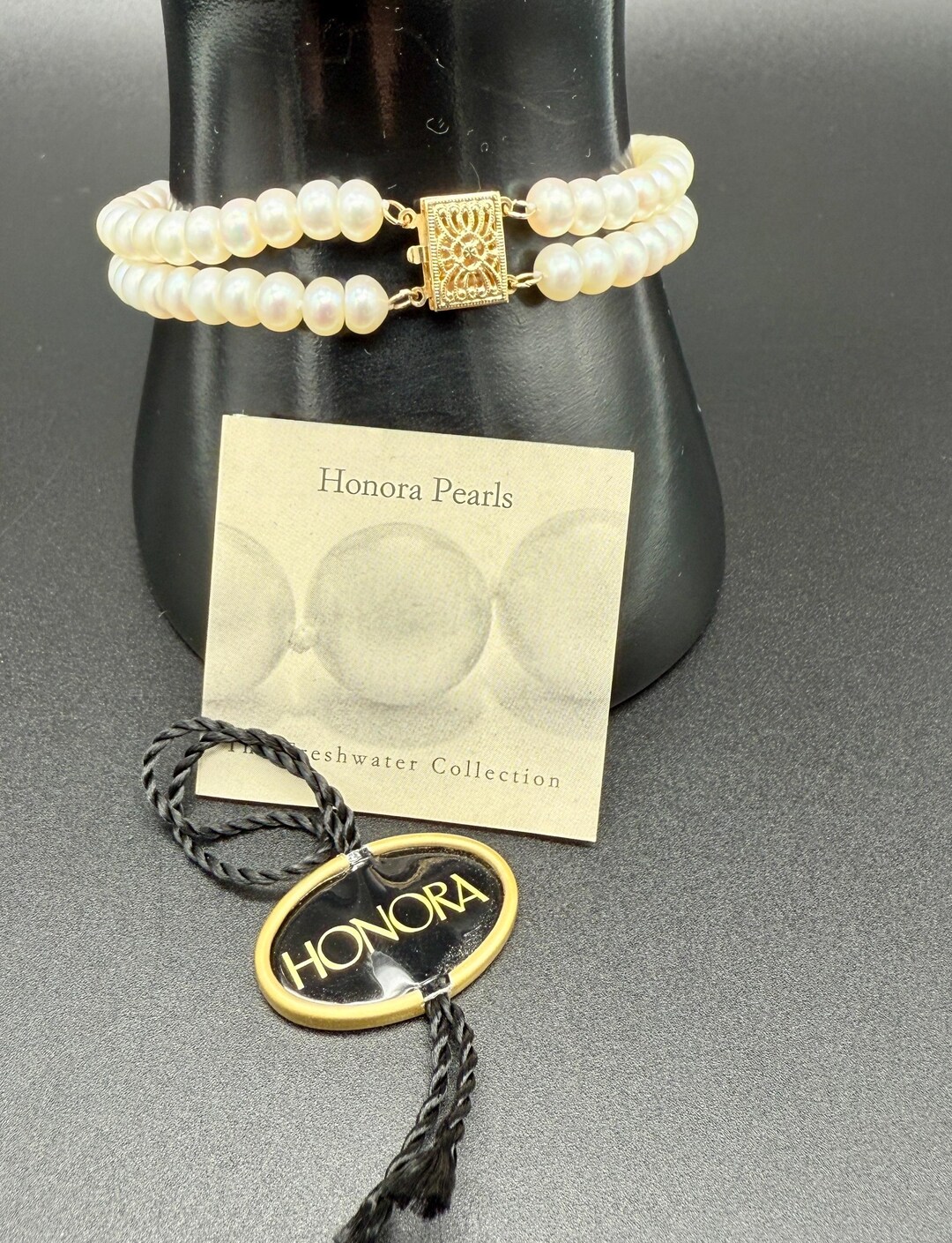 14k Chinese Honora Cultures Pearls Double Strand Bracelet - 7 3/4 ...