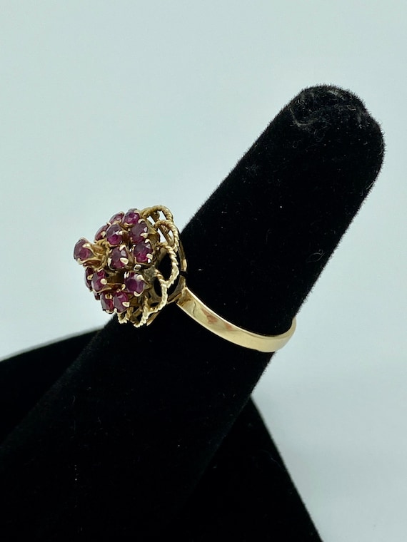 Vintage 14k Gold & Ruby Harem Ring! - image 6