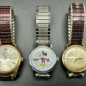 Working! 3 Vintage Manual Wind Men’s Wrist Watches!