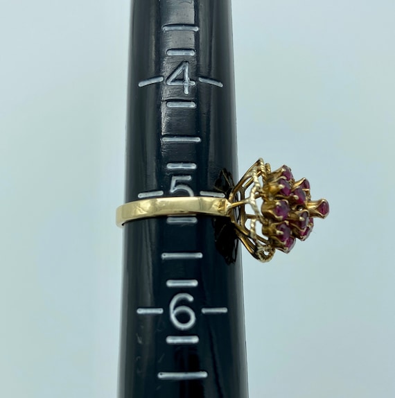 Vintage 14k Gold & Ruby Harem Ring! - image 7