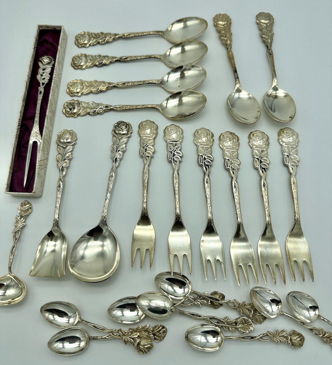Vintage GEWE M Sweden Silver Plate Flatware 24 Pieces Etsy