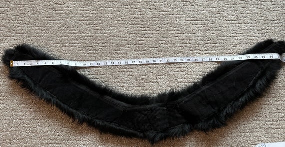 Black Fox Fur Collar With Hook & Eye Closure - image 7