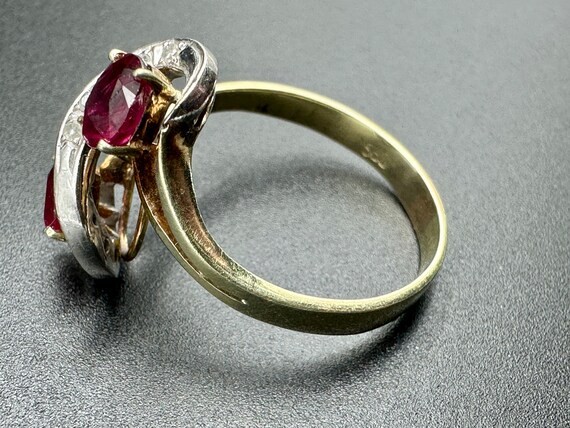 Vintage Ruby & Diamond Ring in 14k Gold - image 5