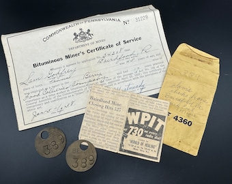 Vintage Miners Tally Checks & History Provenance!