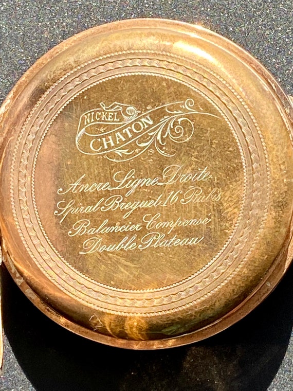 14k Gold Antique Chaton Pocket Watch - image 2