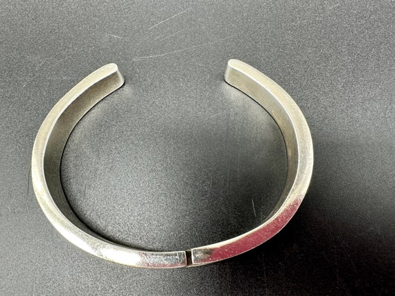 Solid Sterling Cuff Bracelet - Modern Design - image 4