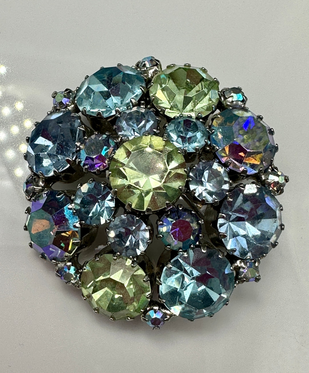 Vintage Weiss Rhinestone Pin/brooch - Etsy