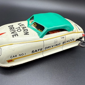 1950's Marx Tin Toy Wind up Driver Training Car - Etsy