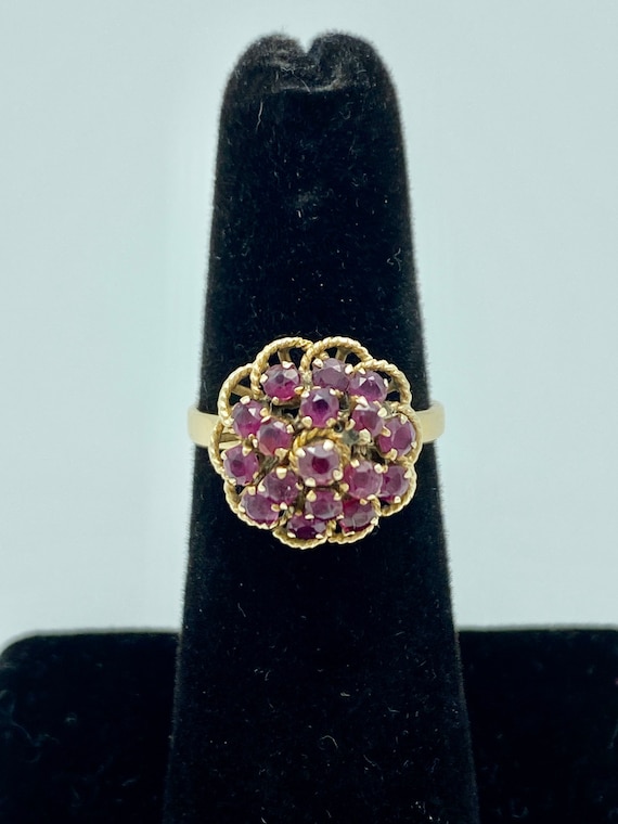 Vintage 14k Gold & Ruby Harem Ring! - image 2