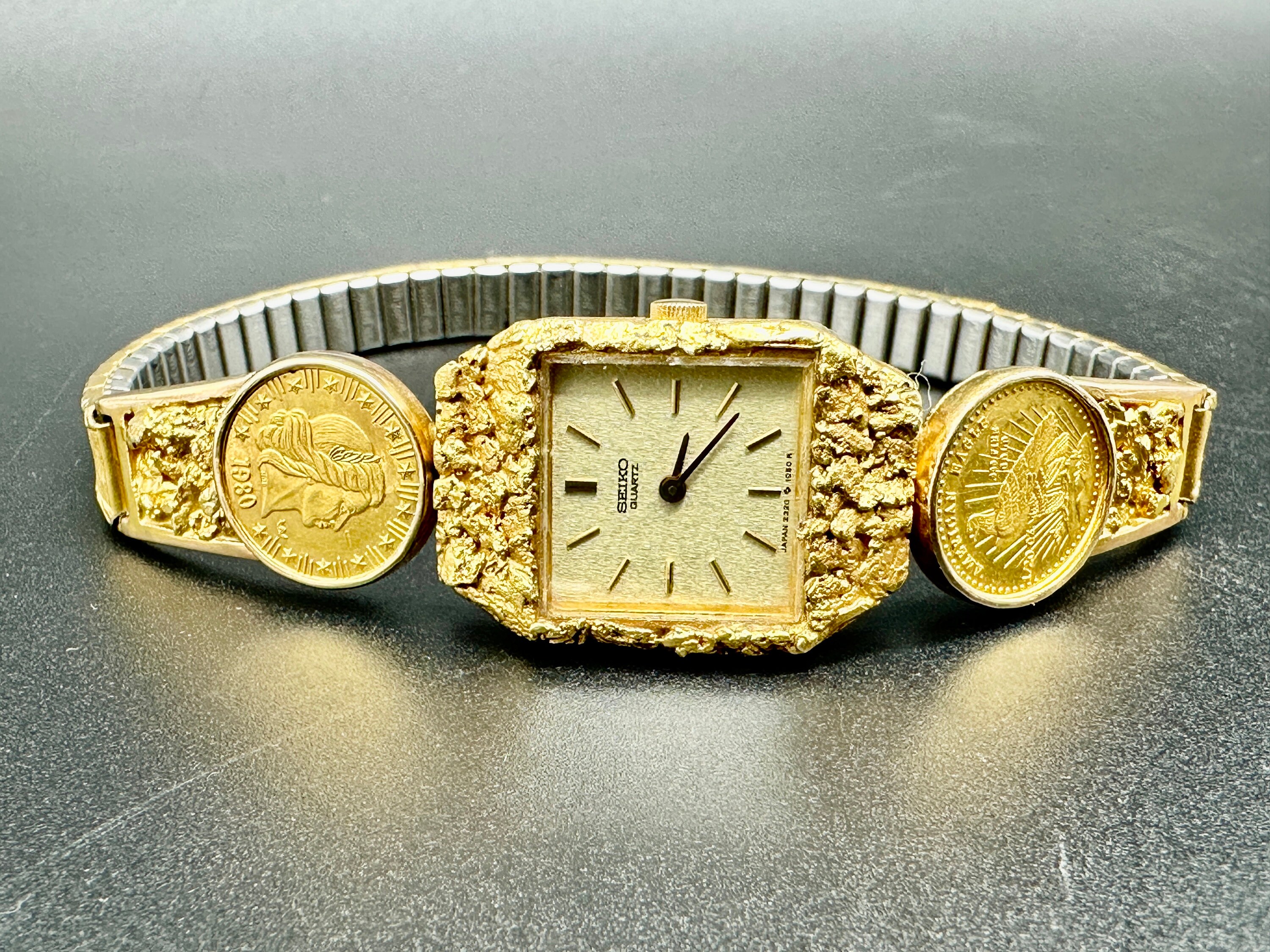 Gold nugget watch band best sale