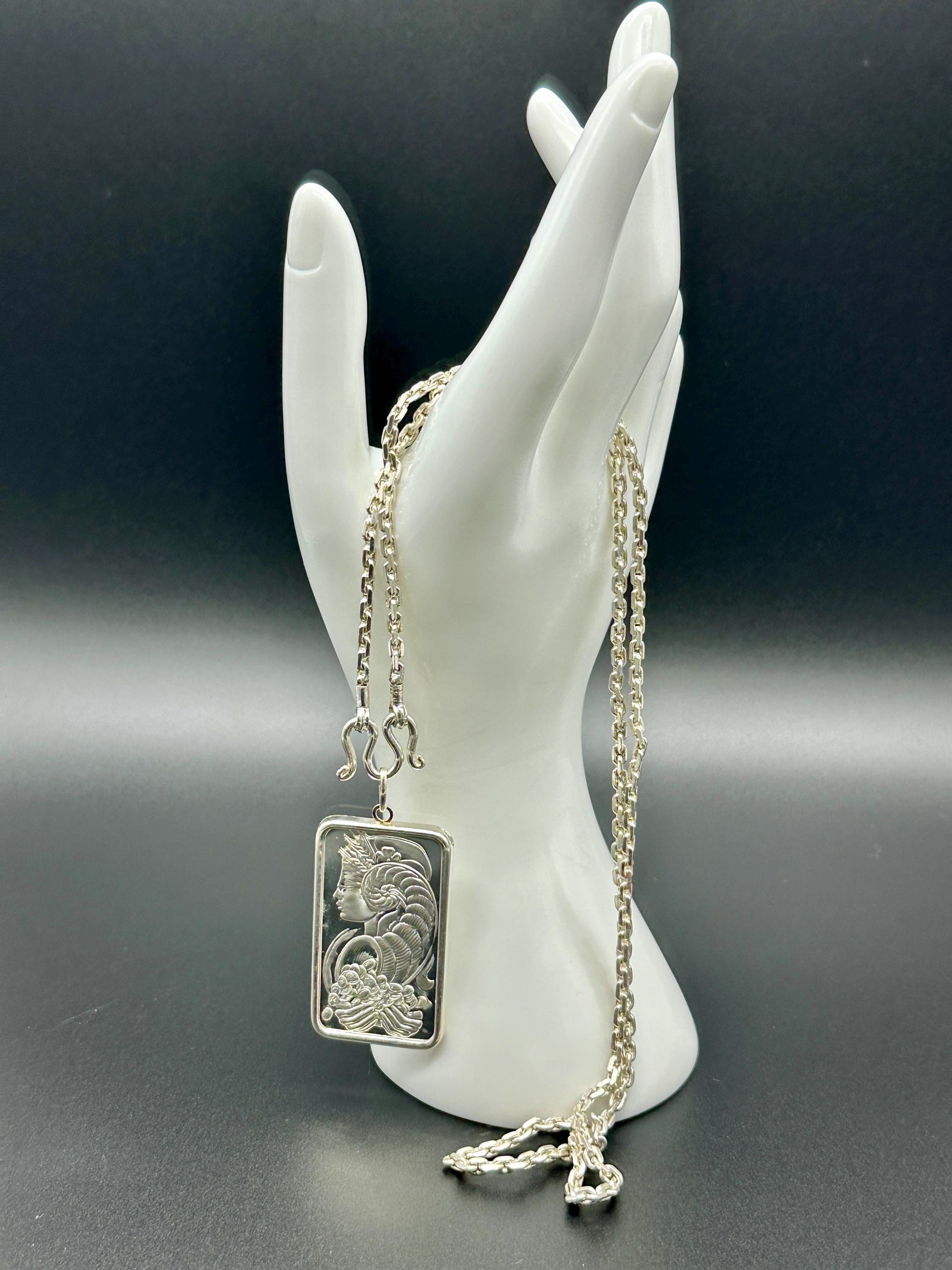 One Troy Ounce Silver Pamp Suisse Lady Fortuna Pendant Necklace - Etsy