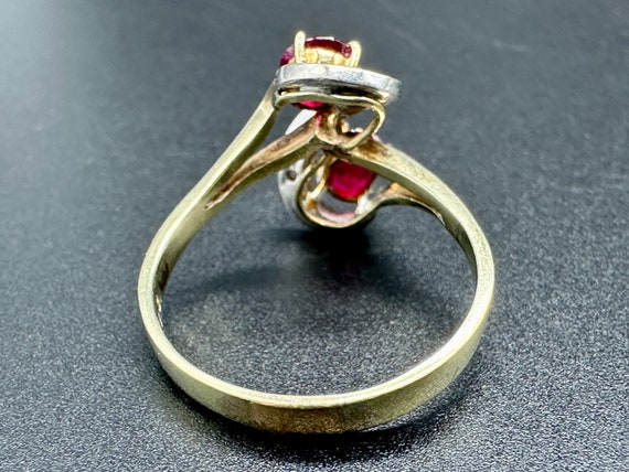 Vintage Ruby & Diamond Ring in 14k Gold - image 6