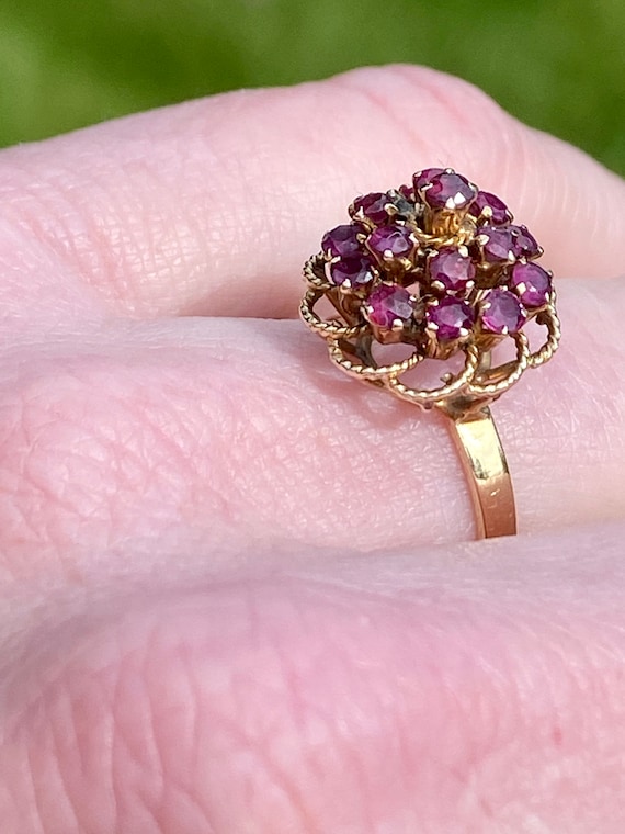 Vintage 14k Gold & Ruby Harem Ring! - image 1