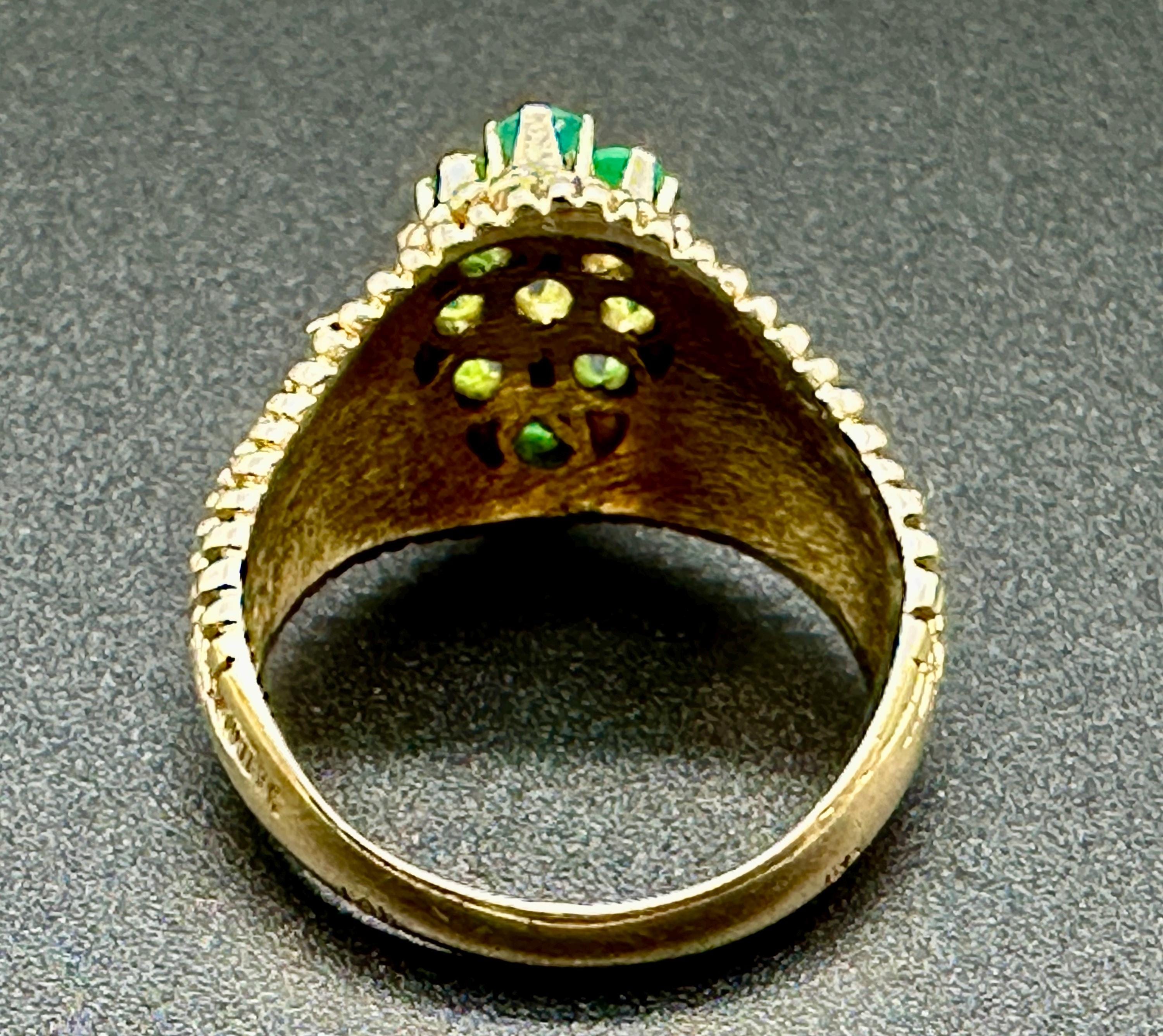 ◆STONEHENgE◆ 14K Gold Ring SA25A27S SAG-25A27S-R4R0011 Solid Goldsmith Designer Ring Around 1980, 21.6 Kt / 900