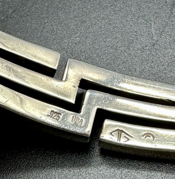 Solid Sterling Cuff Bracelet - Modern Design - image 8