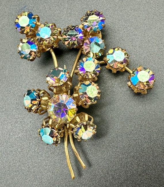 Vintage Made in Austria Rhinestone Pin Brooch - image 3