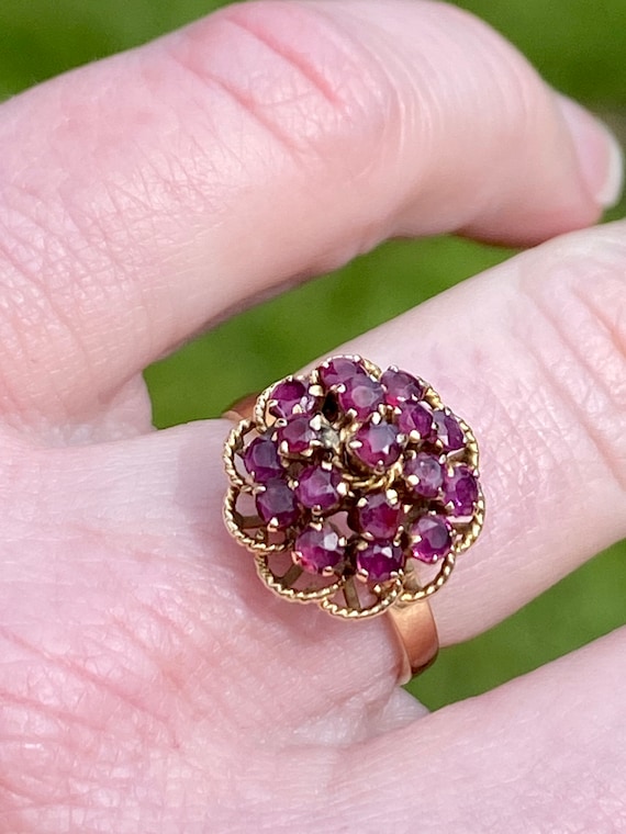 Vintage 14k Gold & Ruby Harem Ring! - image 3