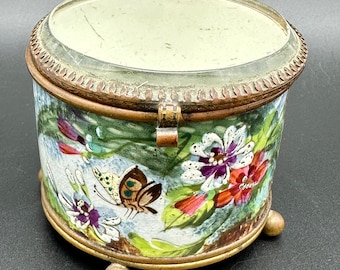 Antique French Handpainted Jewelry Casket