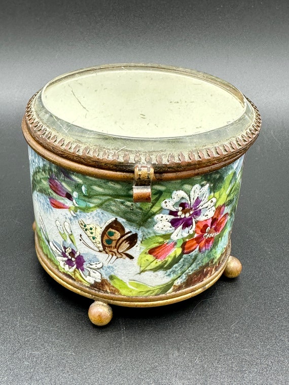 Antique French Handpainted Jewelry Casket