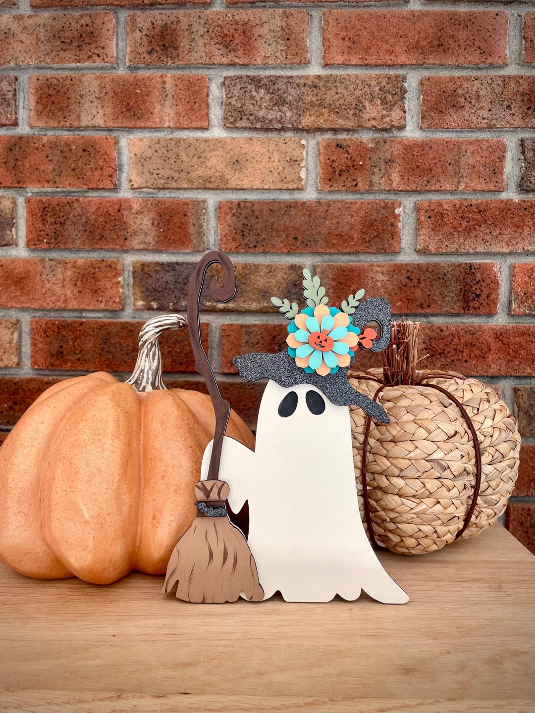 Fall Ghost Halloween Ghost Witch Ghost Halloween Shelf Sitter Primitive ...