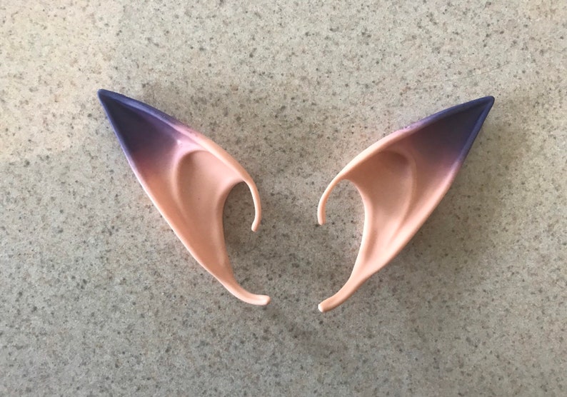 Custom color gradient dip dyed elf ears