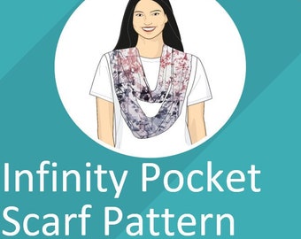 Infinity Loop Scarf With Hidden Pocket PDF Sewing Pattern – Hide Your Valuables!