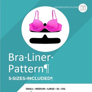 Bra Liner Sewing Pattern PDF – Banish Breast Sweat & Save Your Favorite Bras! 5 Sizes Small-XXL