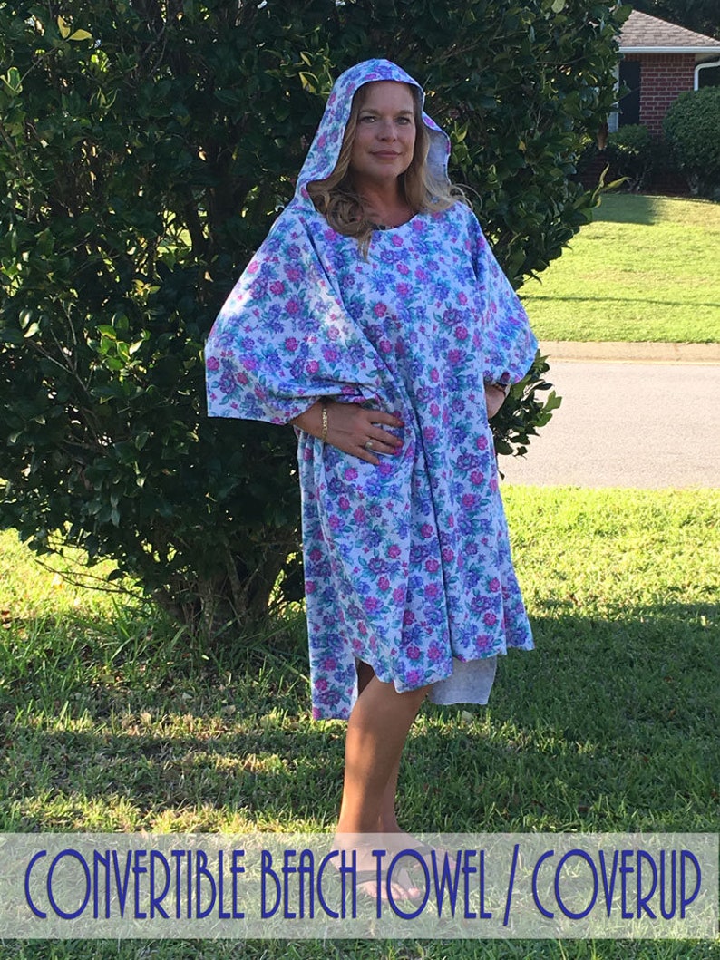 Full Figure / Plus Size Convertible Beach Towel/Coverup PDF Sewing Pattern image 1