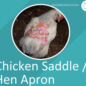 Hen Saddle, Chicken Apron, Chicken Jacket PDF Sewing Pattern Includes 6 Sizes image 1