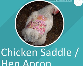 Hen Saddle, Chicken Apron, Chicken Jacket PDF Sewing Pattern Includes 6 Sizes