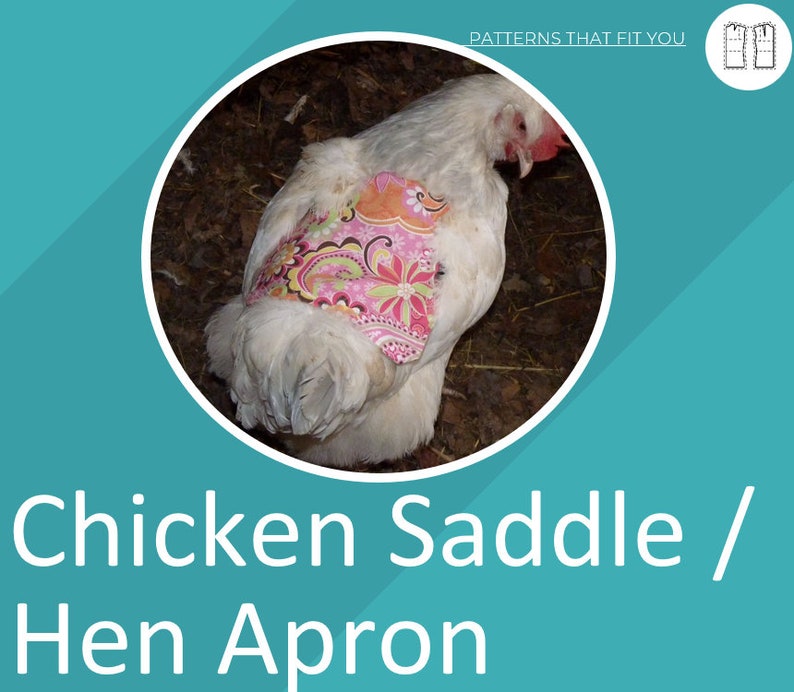 Hen Saddle, Chicken Apron, Chicken Jacket PDF Sewing Pattern Includes 6 Sizes image 1