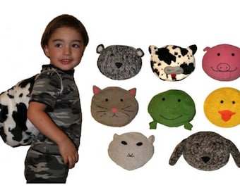 Animal Pals Backpack Pattern / Kids Backpack Sewing Pattern (PDF Download)