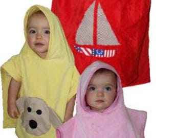Badhanddoek met capuchon PDF-patroon voor baby&#39;s tot 4 jaar oud